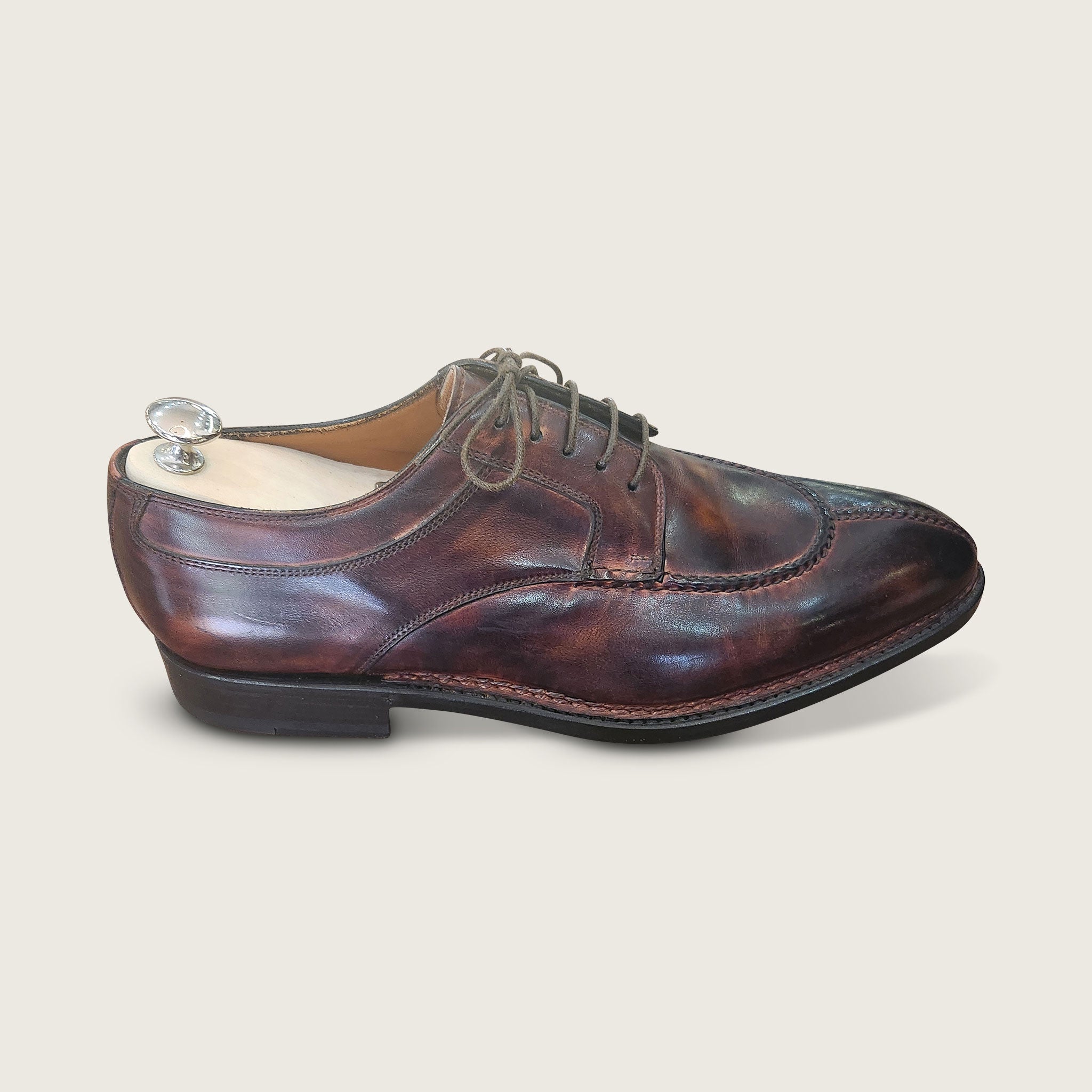 Bontoni Dark Brown Leather Shoes 9