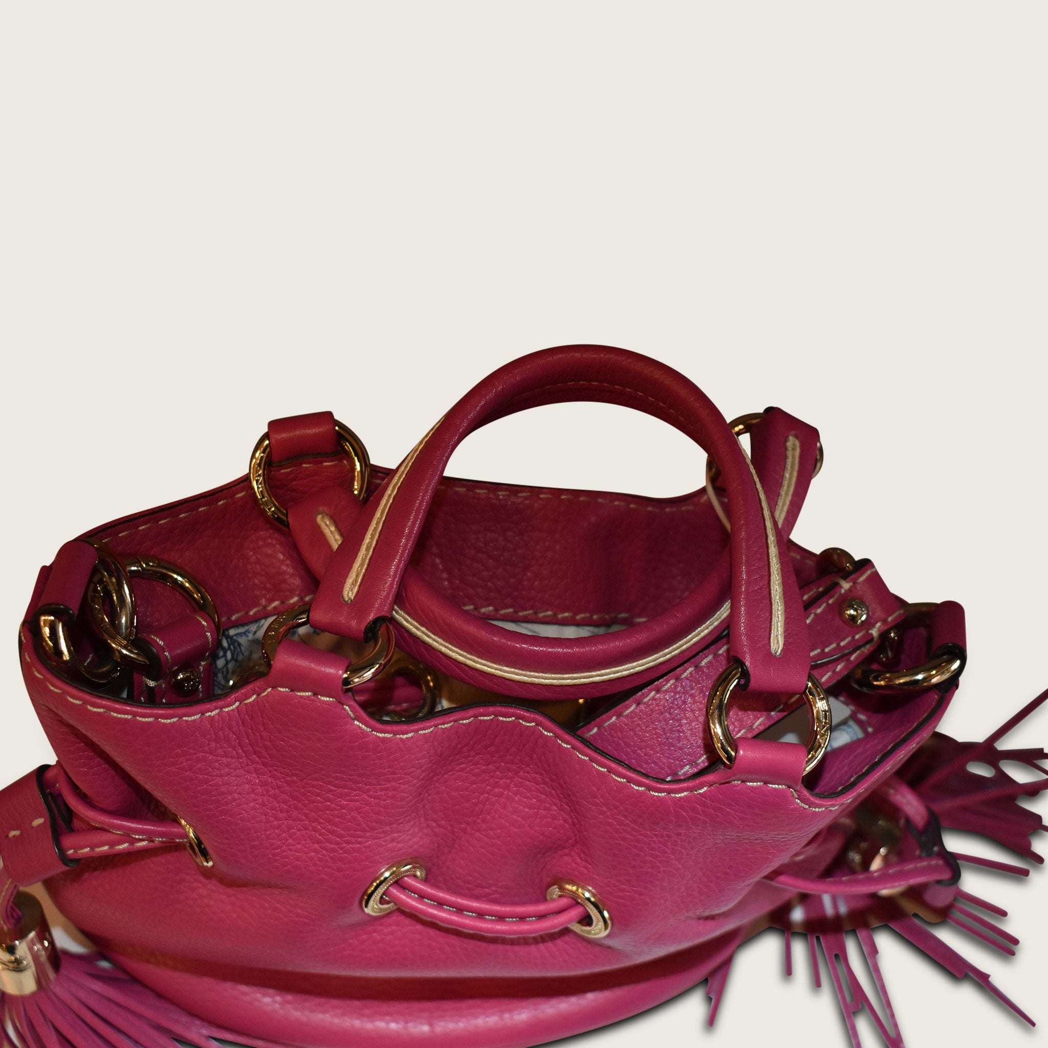 Lancel Paris Pink Leather Bag