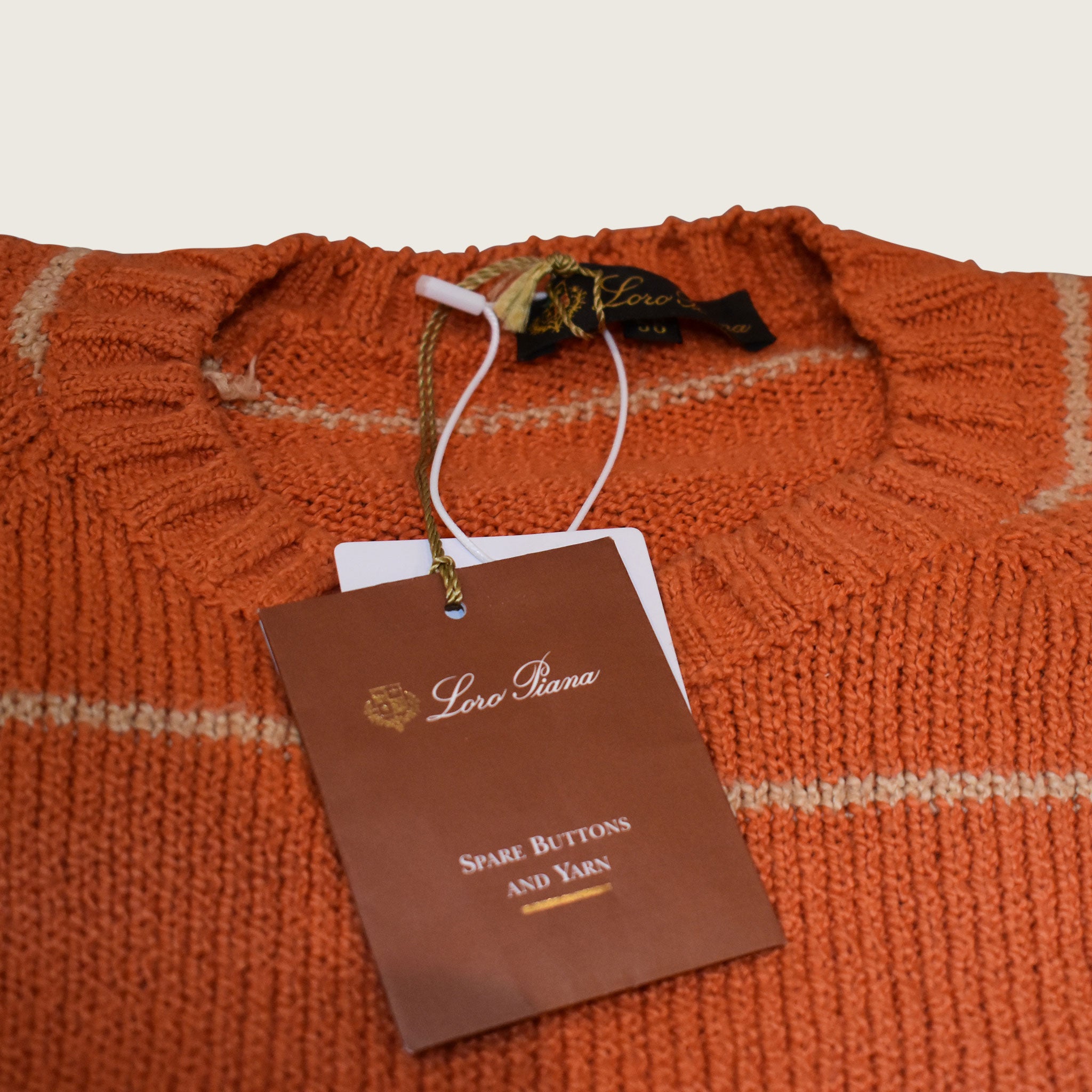 Loro Piana Orange Cotton Sweater