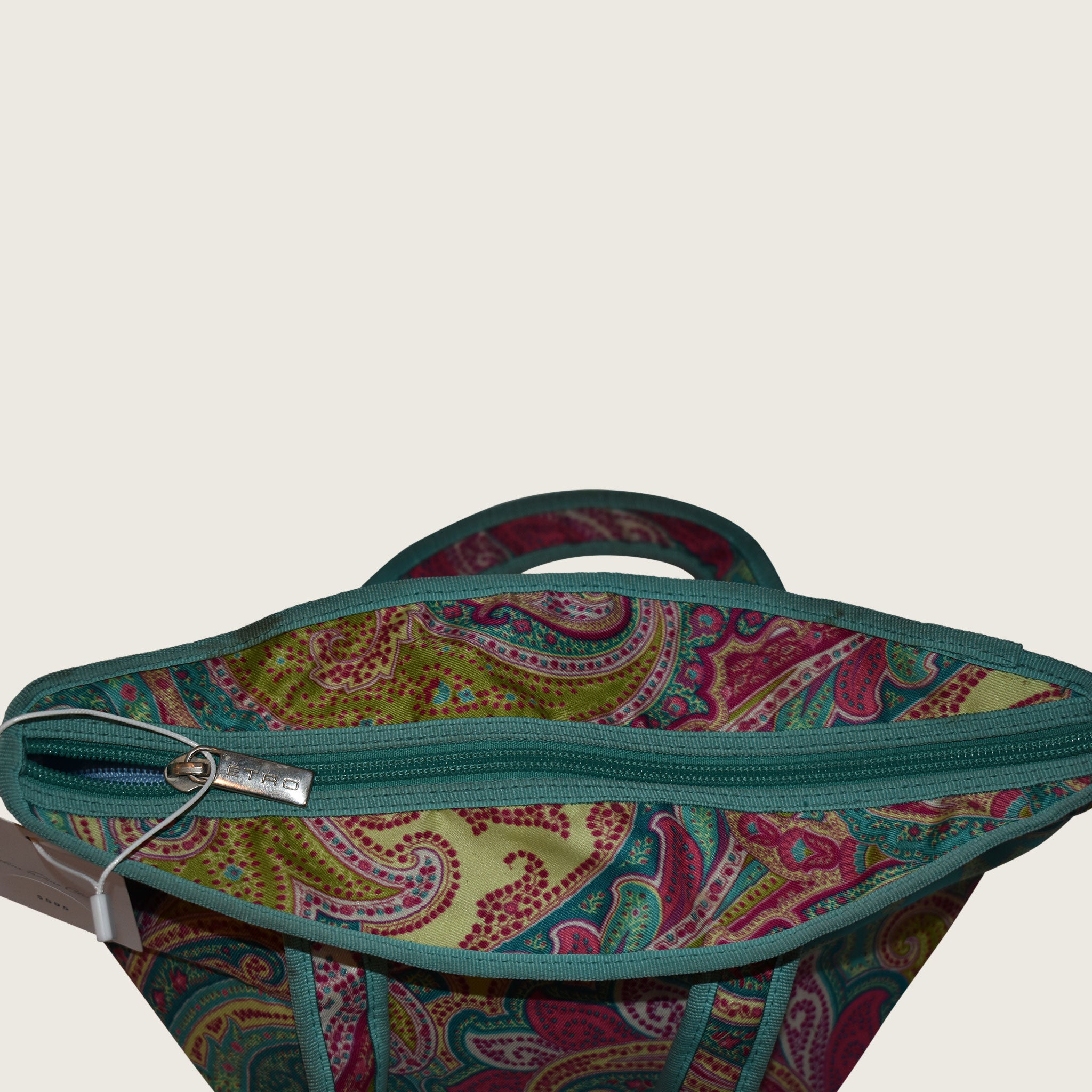 ETRO Pink & Green Leather Bag