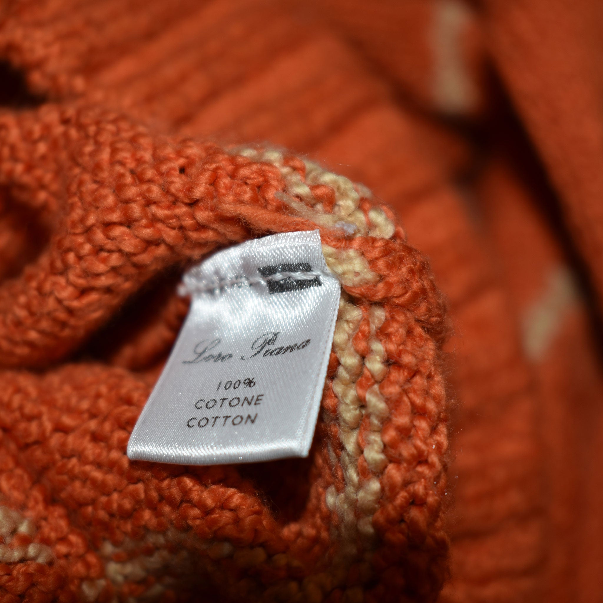 Loro Piana Orange Cotton Sweater