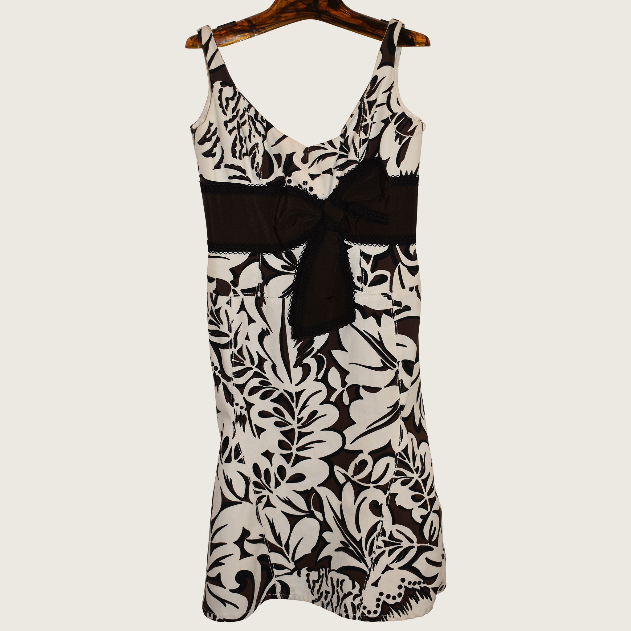 Carolina Herrera Black & White Flower Dress