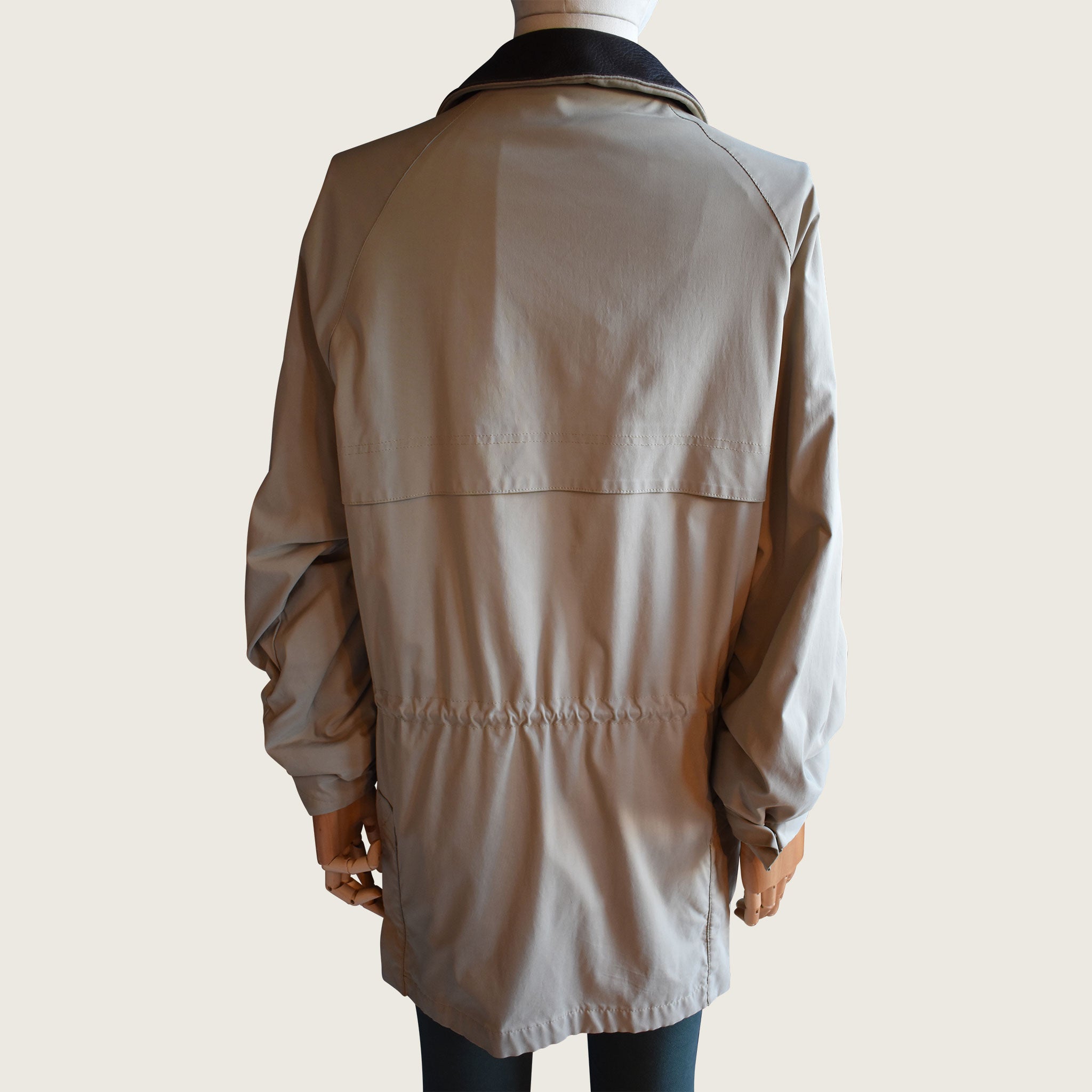 Loro Piana Beige with Black Collar Horsey Jacket