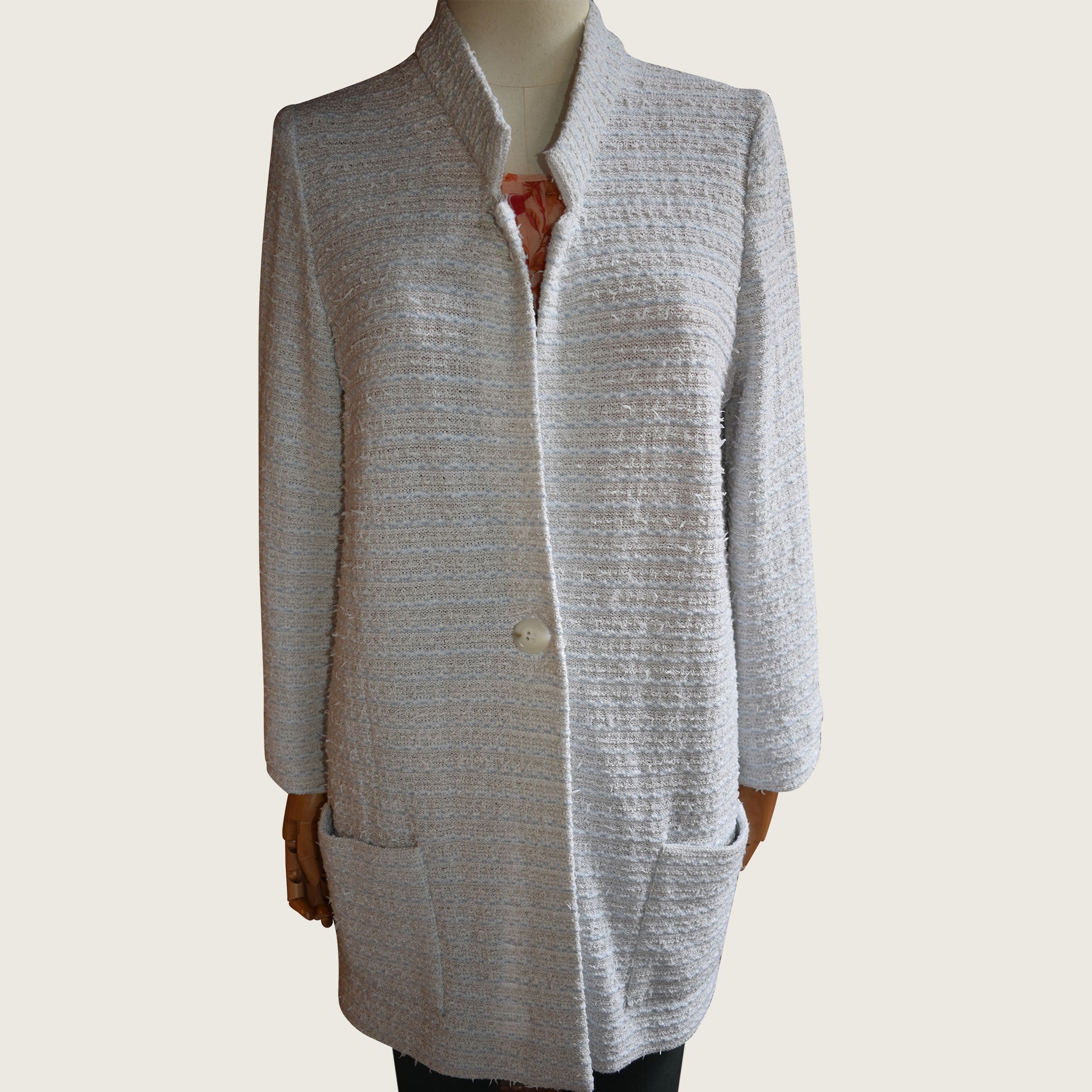 Amina Rubinacci Grey Sweater Jacket