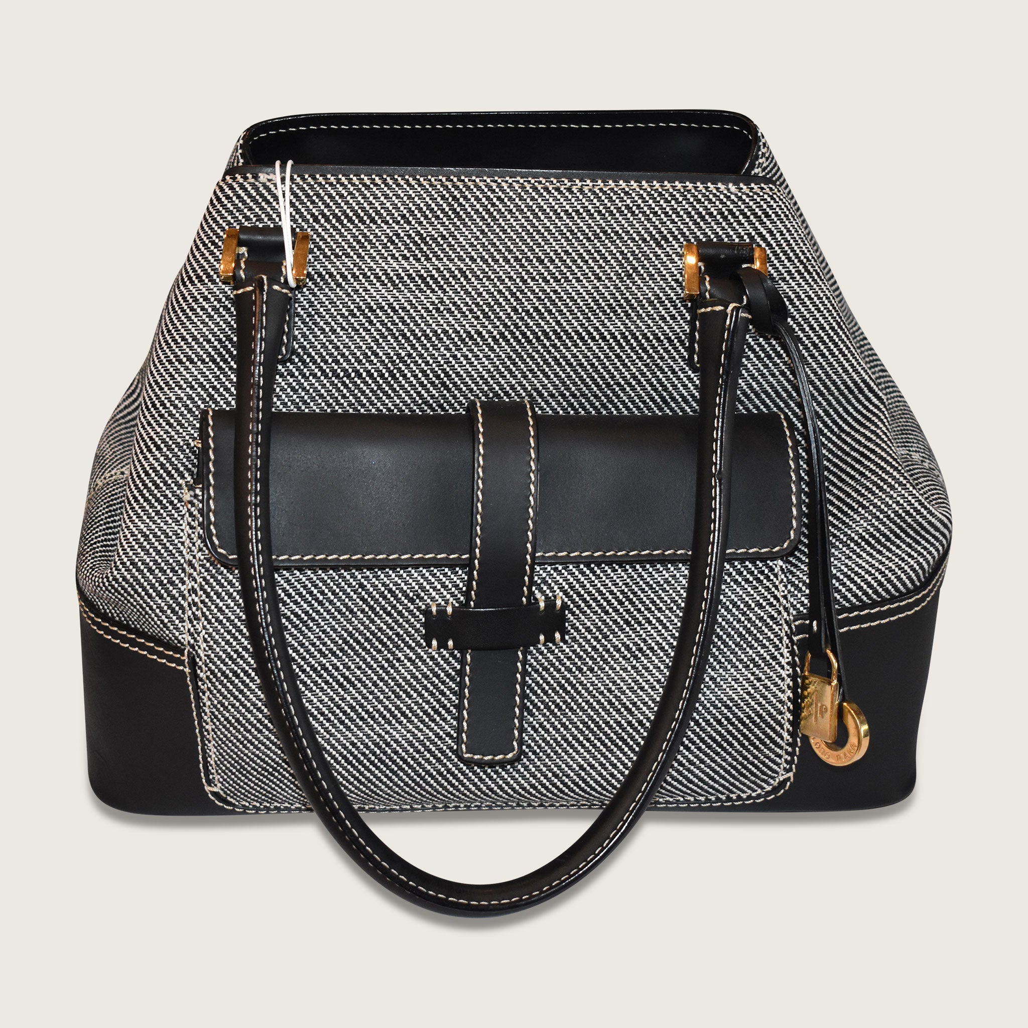 Loro Piana Grey and Black Bag