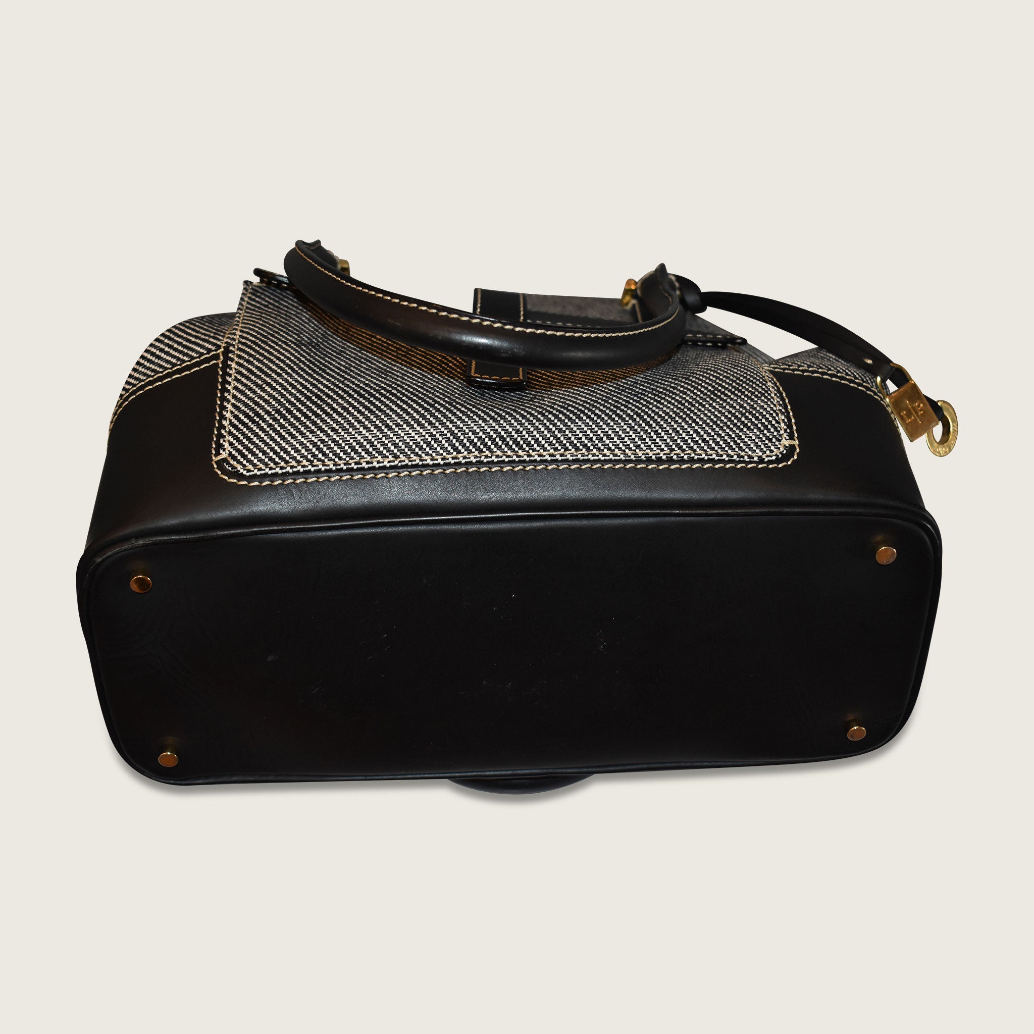 Loro Piana Grey and Black Bag