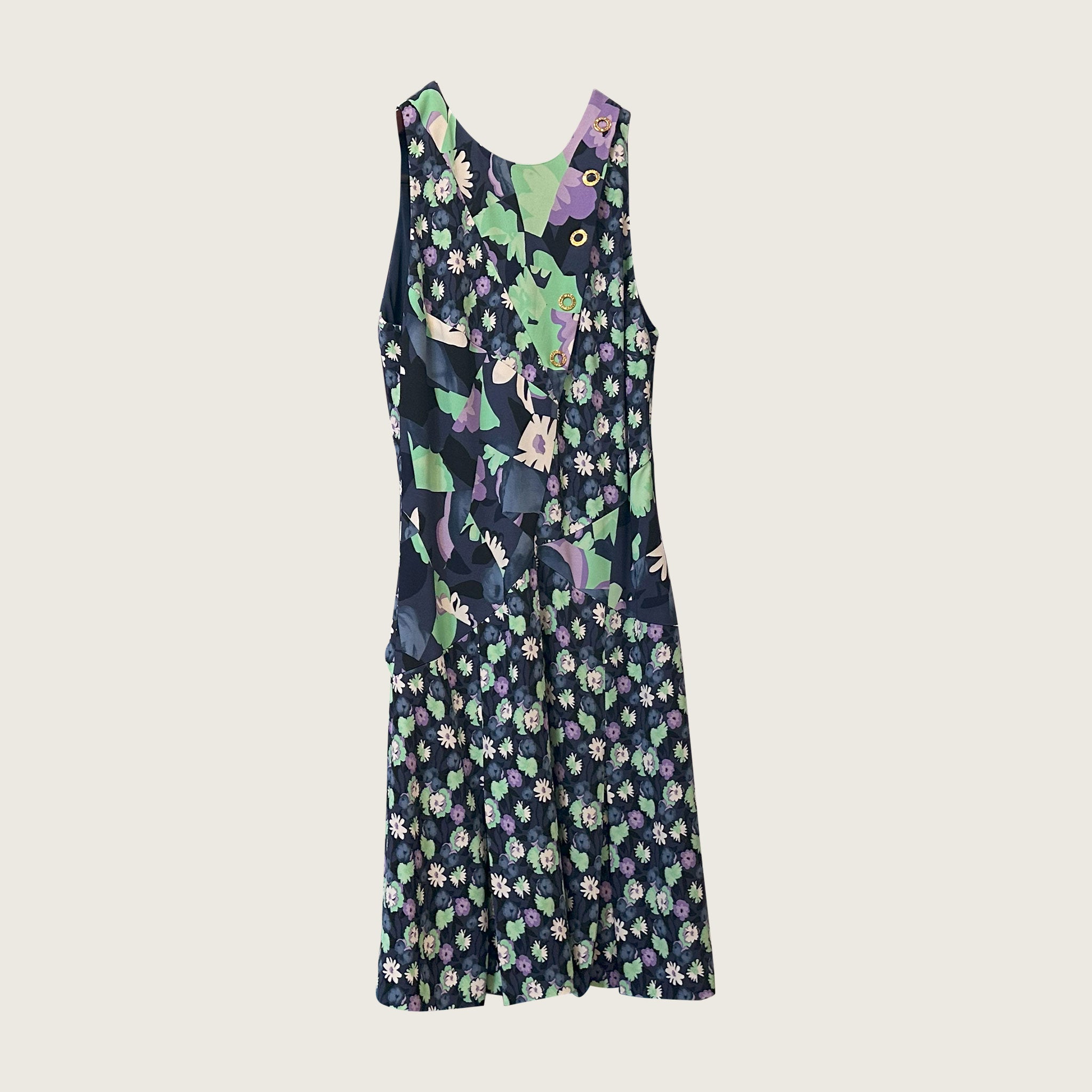 Versace Green Flowers Dress