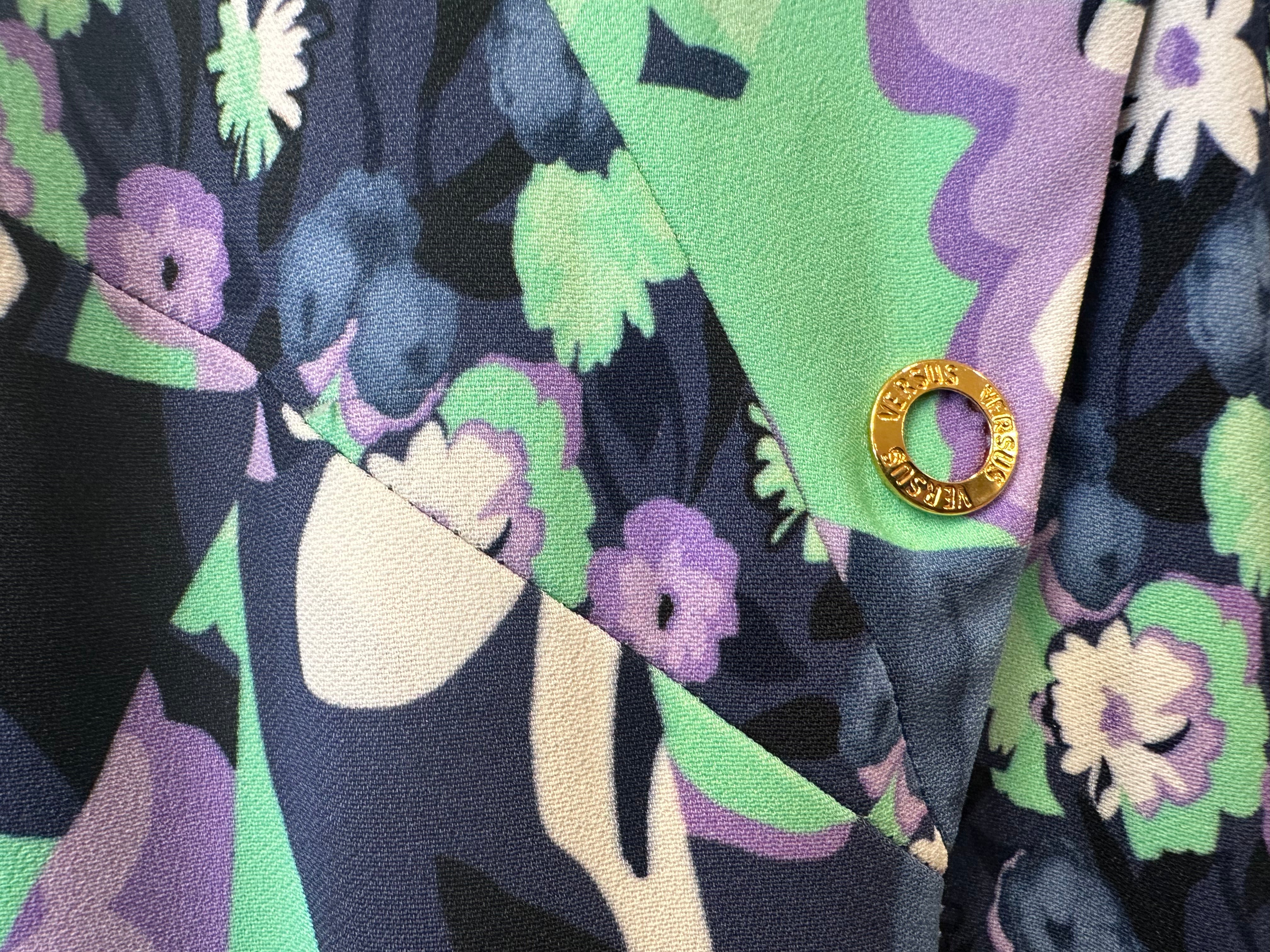 Versace Green Flowers Dress