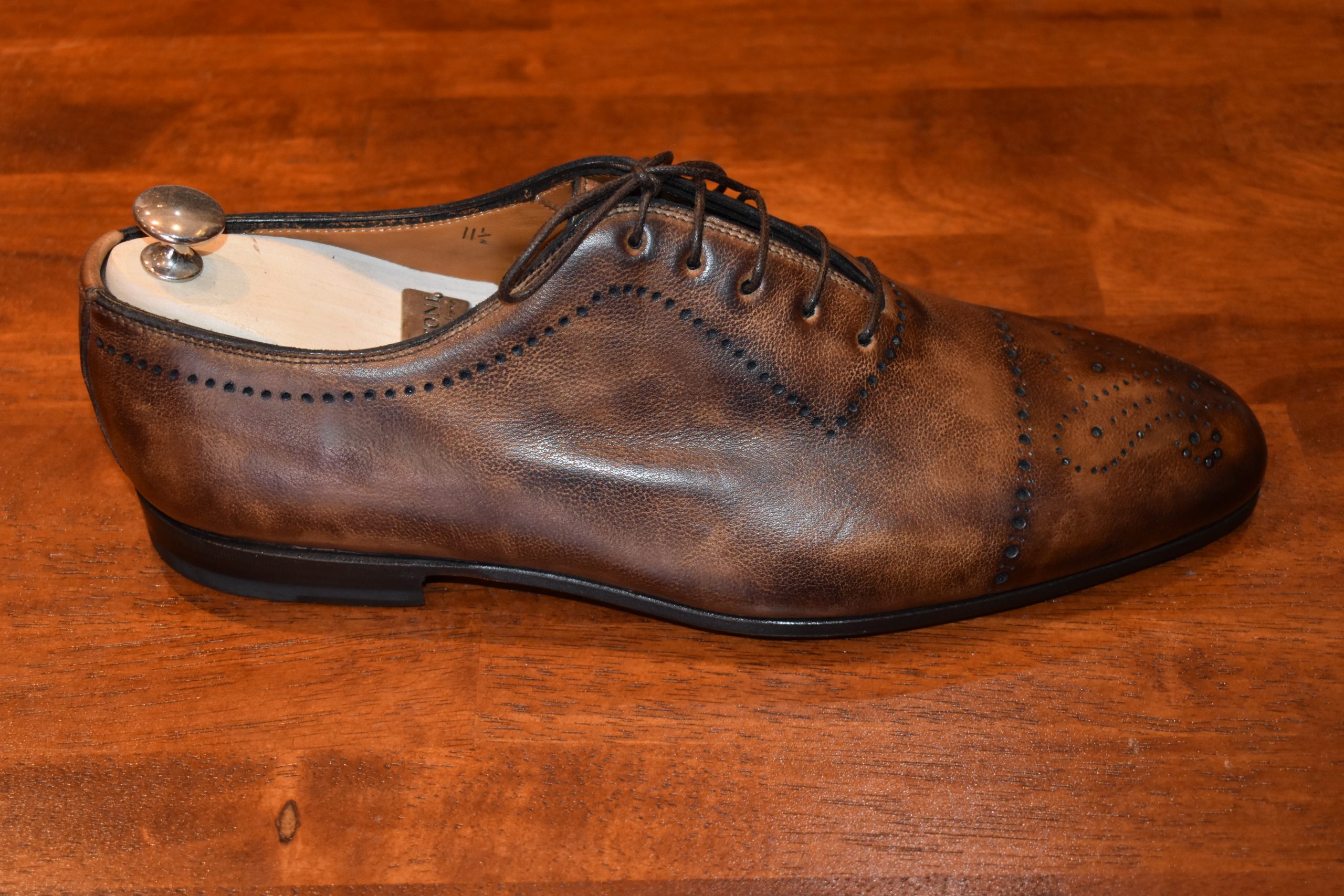 Bontoni Men's Brera Oxford Shoes Ankle-High Leather, Brown, Medium:  Amazon.co.uk: Fashion