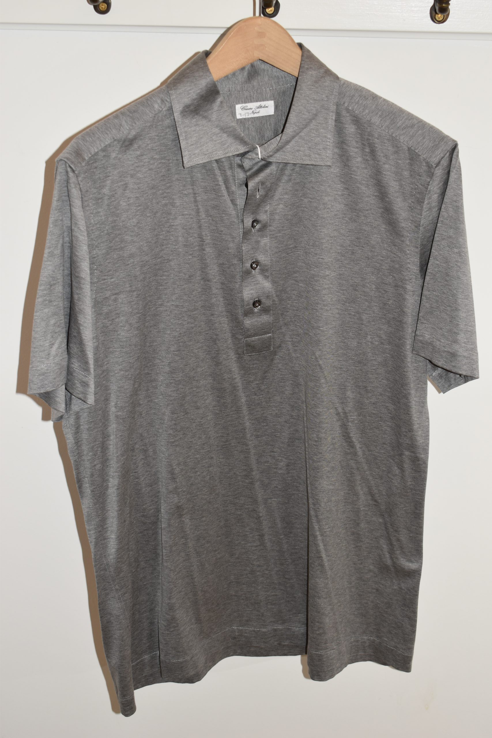 Cesare Attolini Solid Medium Gray Cotton Polo Shirts – Atkins